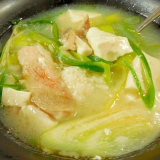赤魚と豆腐の塩麹スープ雑炊